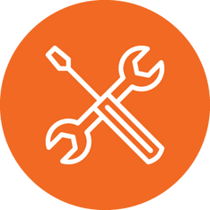 Icon of a screwdriver and wrench